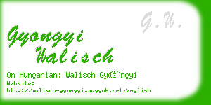 gyongyi walisch business card